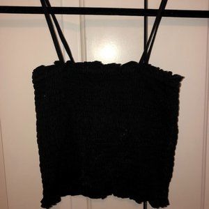 Brandy Melville black scrunchie top